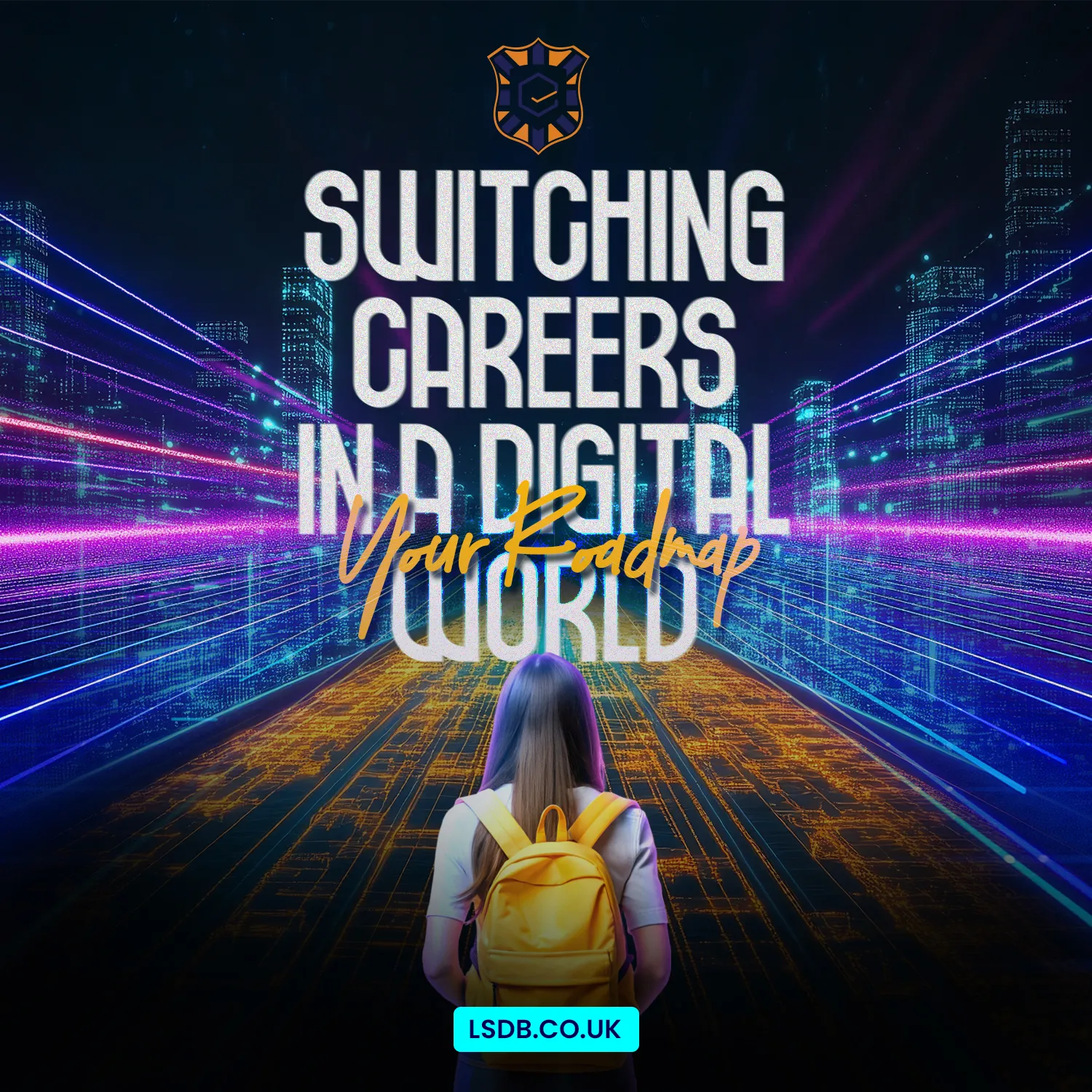 Switching Careers in a Digital World – Career Transition Roadmap Graphic
