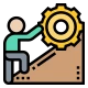 Fashion-tech platform outcomes vector icon
