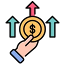 Additional revenue opportunity through certification programmes vector icon