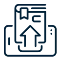 Open book icon representing Kindle publishing services for authors and entrepreneurs