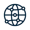 Global networking vector icon representing international connections, collaboration opportunities, and professional networking through LSDB Elite Membership for educationists, institutional leaders, entrepreneurs, and innovators worldwide
