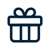 Referral rewards and discount gift vector icon representing 10 percent savings for friends and family using LSDB Elite Membership referral code for digital education, AI training, leadership programmes, and professional services