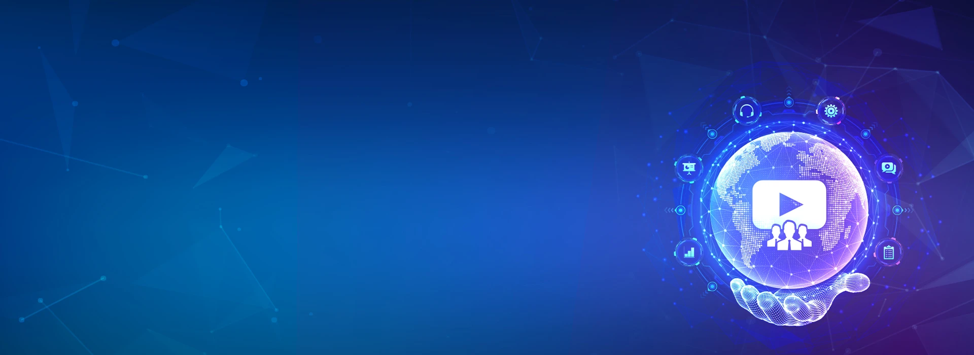Digital global events banner for LSDB featuring webinars, hands-on workshops, online learning, business summits, virtual collaboration, education technology, and professional development opportunities