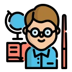 Educationist and faculty member vector icon representing academic webinars, faculty development workshops, virtual teaching events, educator networking, and professional learning programs by LSDB