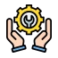 Network infrastructure vector icon showing cloud DevOps administration and proactive database protection management