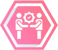 Methodology vector badge detailing technical project deployment and modern distributed scrum communication onboarding