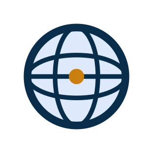 Icon representing multilingual support and audit trail scaling