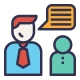 Career counselling support vector icon