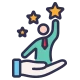 Career guidance and professional development vector icon