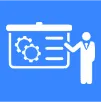 Presentation vector icon representing LIAC 2024 conference agenda, expert speaker sessions, panel discussions, networking opportunities and entrepreneurship education event by LSDB UK