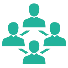 Global networking community vector icon representing LIAC 2024 international business conference reach across 30+ countries with entrepreneurs, universities and digital industry leaders