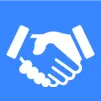 Handshake vector icon representing global networking, entrepreneur collaboration, business recognition and international partnerships at LSDB LIAC 2024 digital business conference across 30+ countries