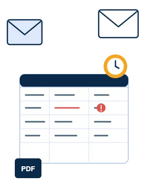 Mahindra RFQ Automation — The situation Illustration representing the manual, email-based RFQ process before the AI platform