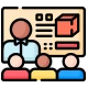 Business presentation representing professional training and learning