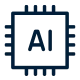 Certified Foundation in AI vector icon