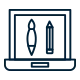 Professional in Digital Essentials for Arts vector icon