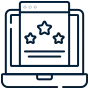 Review Platforms and Customer Feedback Channels for Digital Marketing Vector icon representing online review platforms and customer feedback websites essential for reputation management and digital marketing strategy