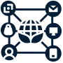 Social Media Ecosystems and Digital Networking Platforms for Marketing Vector icon representing social media ecosystems and interconnected digital networking platforms used for brand engagement, audience growth, and digital marketing campaigns