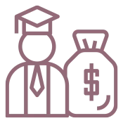 Economics students digital business vector icon