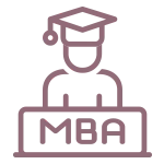 MBA students professional skills vector icon