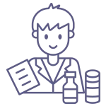Medical students digital healthcare learning vector icon