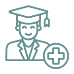 Pharma students industry learning vector icon
