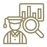 PhD and research students vector icon