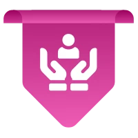 Programme enrollment assistance vector icon