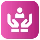 Programme enrollment assistance vector icon