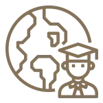 Study abroad aspirants career skills vector icon