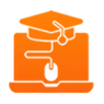 Online learning platform solutions vector icon